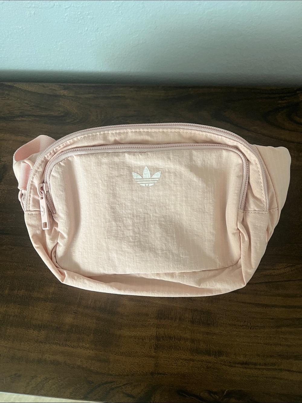 NWOT adidas Trefoil Pale Pink Crossbody Waist Bag